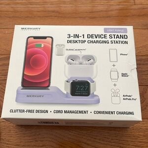 Merkury 3 In 1 Device Charging Stand compatible Apple products